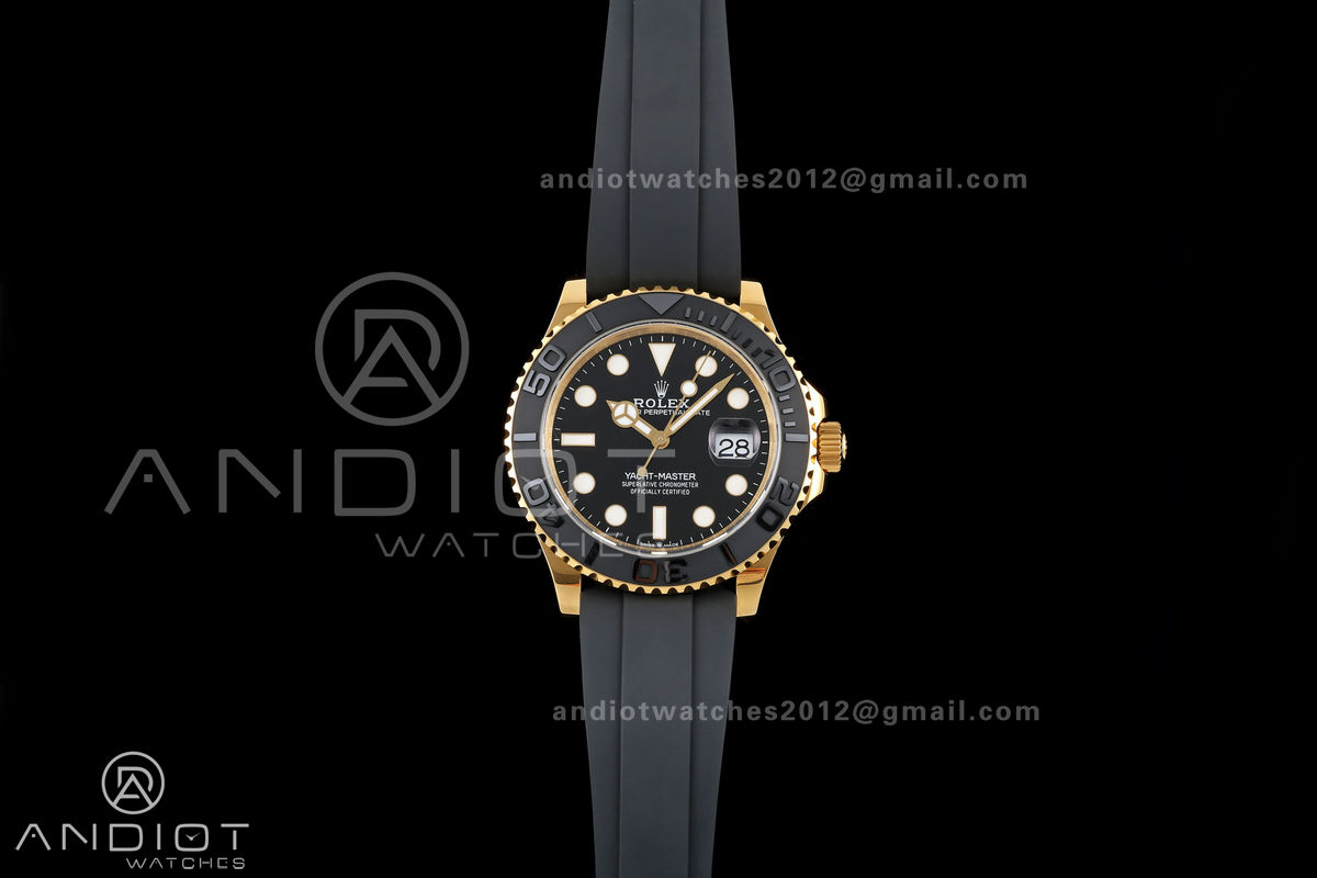 Yacht-Master 42mm YG 226658 GMF 1:1 Best Edition Black Dial on Oysterflex Strap JH3235 (Free Sprung)